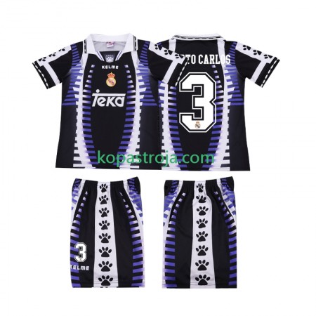 Billiga Fotbollströjor Real Madrid ROBERTO CARLOS 3 Retro Barn Tredje tröja 1997 1998 Kortärmad